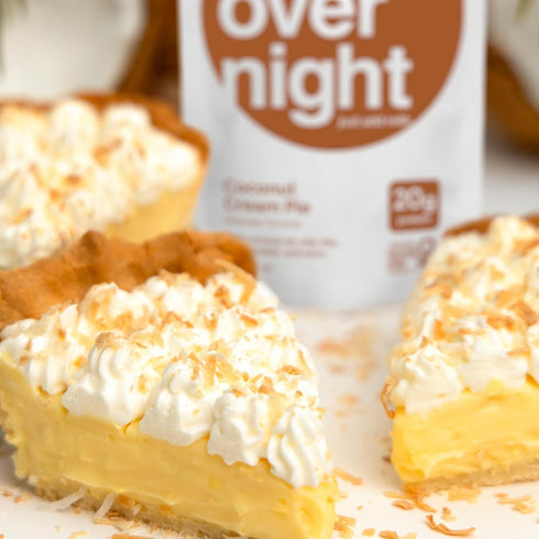 20g (2.8 oz (8 Pack) Oats Overnight Coconut Cream Pie - Overnight Oats with Whey Protein, High Fiber Breakfast Protein