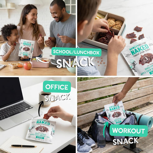 (2 oz, Pack 2), 32g Pack, 30, Brooklyn Biltong Naked Tender Slices, Classic of Grass Fed Beef Protein Snacks, Grass Fed