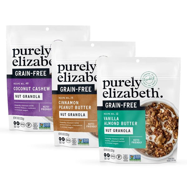 Purley Elizabeth Keto Granola Best Sellers Variety Pack, Made with Nuts and