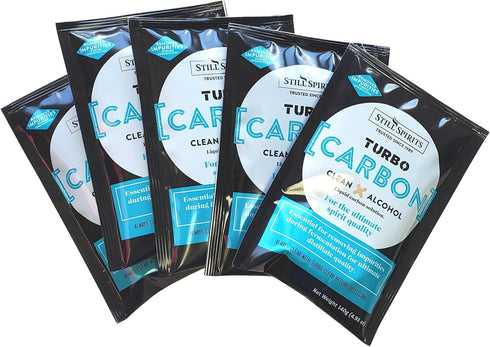 Still Spirits Turbo Carbon (Pack of 5) - Unflavored Spirit Enhancer Powder, 23L, Plant Based