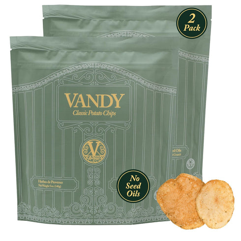 Vandy Crisps Potato Chips - Seed Oil Free Snacks - Gluten Free