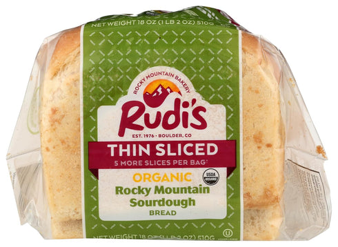 Rudis 18 OZ BAKERY Organic Rocky Mountain Thin Sliced Sourdough Bread