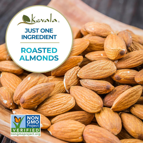 12 oz Kevala Almond Butter Creamy - Premium Natural Sandwich Spread with No Dairy in a Glass Jar, Made from Carefully