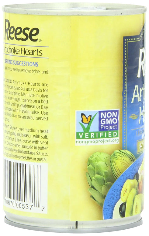 14-Ounce (Pack 12) Reese Artichoke Hearts, Small Size, Cans