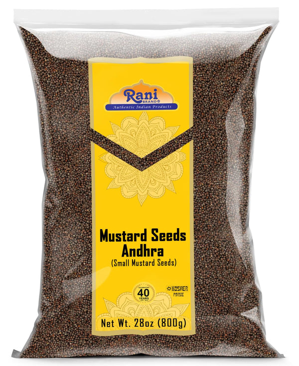 Rani Andra Mustard Seeds (Rai) Whole Spice, 28oz (800g), All Natural, Gluten Friendly, NON-GMO, Vegan