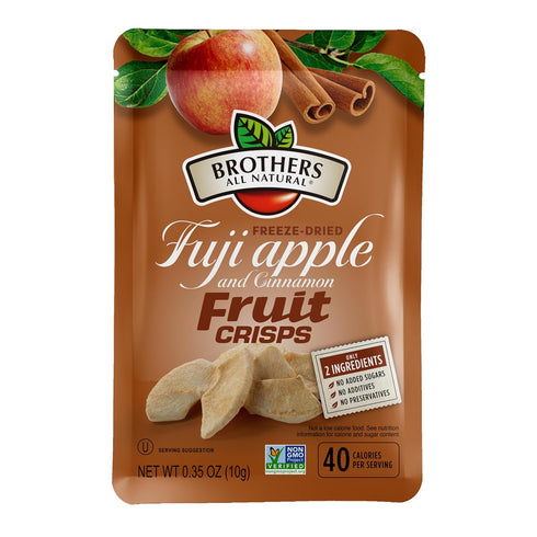 Brothers All Natural Freeze Dried Fruit Crisps, Fuji Apple & Cinnamon, 0.35