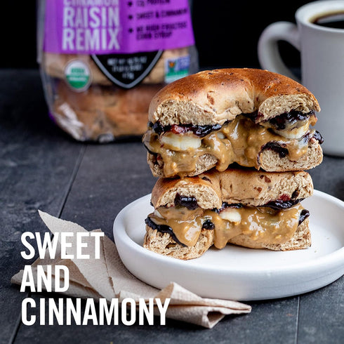 5 Count Dave's Killer Bread Cinnamon Raisin Remix Bagels, Organic Cinnamon Raisin Bagels