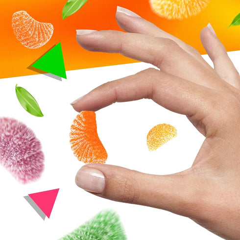 2 Lb Fruit Slices Jelly Candy | Bag | Dye Free Candy | Tangerine, Orange, Strawberry, Lemon | Naturally Flavored Bulk