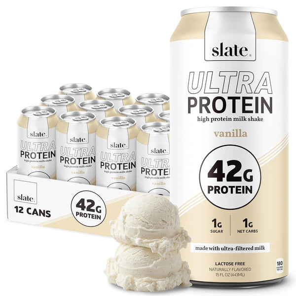 Slate Milk - Ultra Protein Shake - Vanilla - 42g Protein, 1g