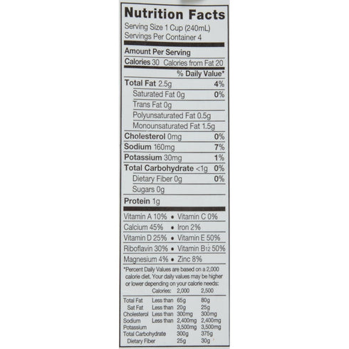 32 oz (Pack 1) Silk PureAlmond Unsweetened Original Almondmilk