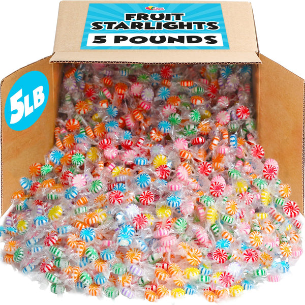 Fruit Flavored Starlights Candies - 5 Pounds - Assorted Flavors Hard Candy