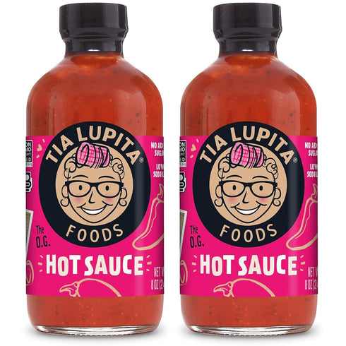 Tia Lupita Hot Sauce 8 Oz (Pack of 2) - Flavorful Heat,