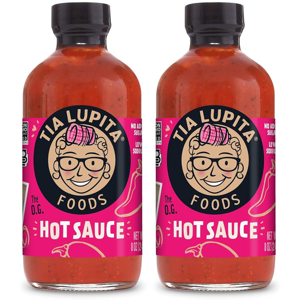 Tia Lupita Hot Sauce 8 Oz (Pack of 2) - Flavorful Heat,