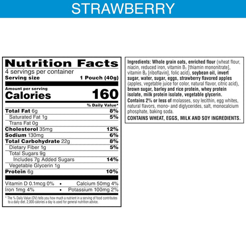 (5 20 Nutri-Grain Power-Fulls Soft Baked Oat Bites, Protein Snacks, Whole Grain, Strawberry Boxes, Pouches)