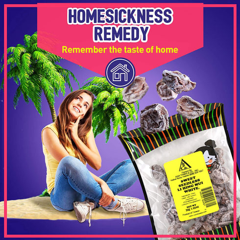 1.25 Sweet Seedless Li Hing Mui Crack Seed Plums | Hawaiian Favorite | Naturally Sweet Dried Asian Plum Candy | Ounce