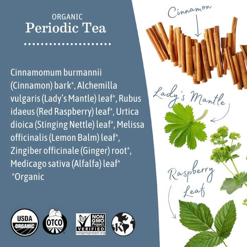 Earth Mama 32 Organic Periodic Tea | Herbal Tea to Support Hormone Balance, Reproductive and Menstrual Cycle Health |