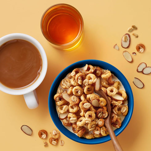 24 oz (Pack 4) Cheerios Oat Crunch Almond Breakfast Cereal, Made with Whole Grain, Family Size