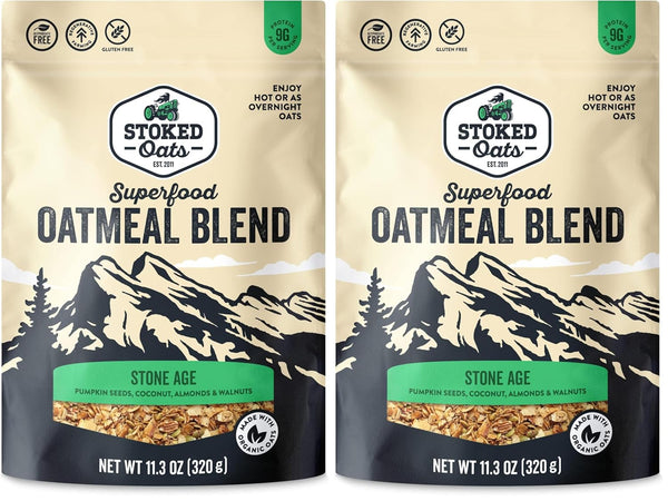 Stoked Oats - Stone Age High Protein, Low Sugar Breakfast - Gluten