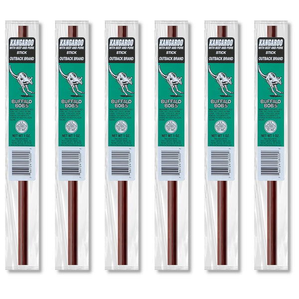 Buffalo Bob's Meat Sticks (6 Pack) - Kangaroo Outback
