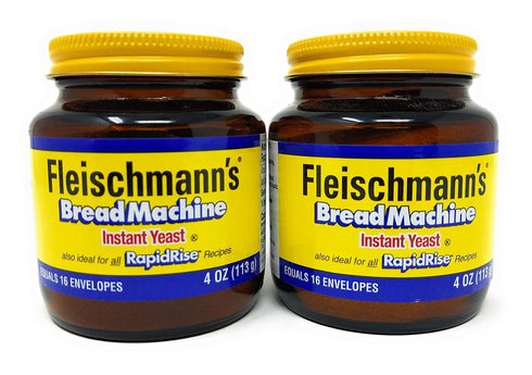 Fleischmann's Bread Machine Yeast, Ideal for Rapid Rise Recipes, 4 oz Jar (Pack of 2)