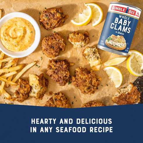 10 oz (Pack 12) 13g Bumble Bee Whole Baby Canned Clams, Can of - Ready to Eat - Protein per Serving - Gluten Free
