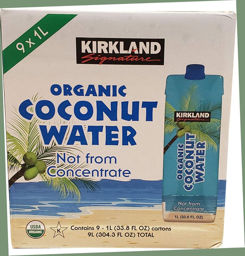 KIRKLAND Signature Signature Organic Coconut Water 9/33.8 Fl Oz Net Wt 304.3 FL