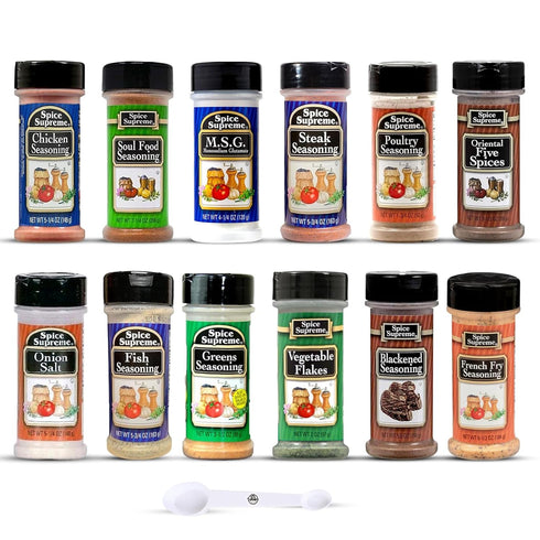 D.F. LUXURY Spice Supreme - Seasonings and Spices for Cooking - 12 Piece Spice