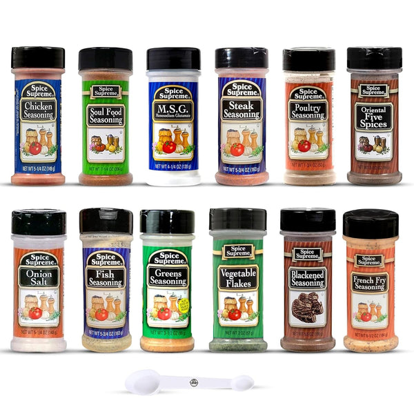 D.F. LUXURY Spice Supreme - Seasonings and Spices for Cooking - 12 Piece Spice