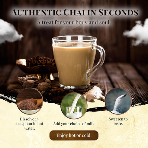 100 3 Blue Lotus Chai - Traditional Masala Chai - Makes Cups - Ounce Masala Spiced Chai Powder with Organic Spices