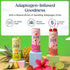 5 Pack (12 Pack) Juni Sparkling Adaptogen Drink with Ashwagandha, Lions Mane & Reishi Mushrooms | Green Tea for Focus