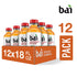 18 (Pack 12) Bai Flavored Water, Costa Rica Clementine, Antioxidant Infused Drinks, Fluid Ounce Bottle