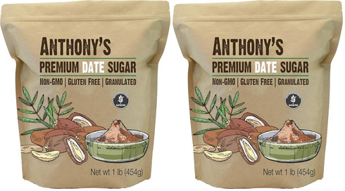 Anthony's Date Sugar, 1 lb, Gluten Free, Non GMO, Vegan, Granulated (Pack