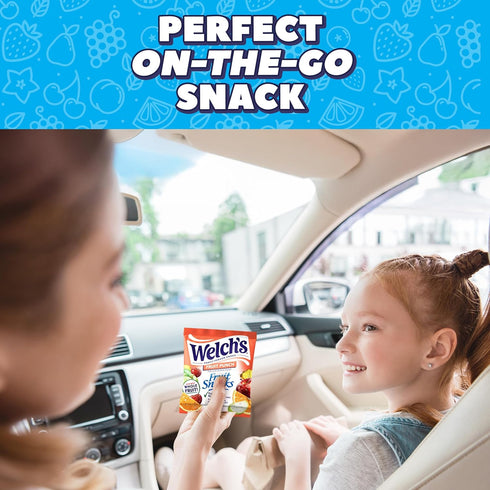 0.8oz Packs (Pack 60) Welch's Fruit Snacks, Fruit Punch, Island Fruits & Berries 'N Cherries Snack Box, Gluten Free