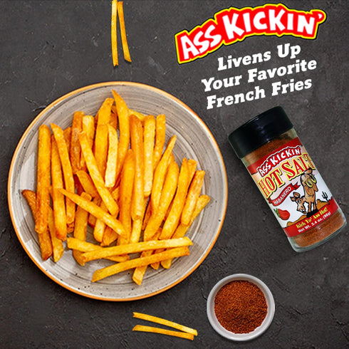 ASS KICKIN' Habanero Hot Spicy Salt - 3.4oz Shaker Jar - Perfect for Popcorn Seasoning, Gourmet Gift