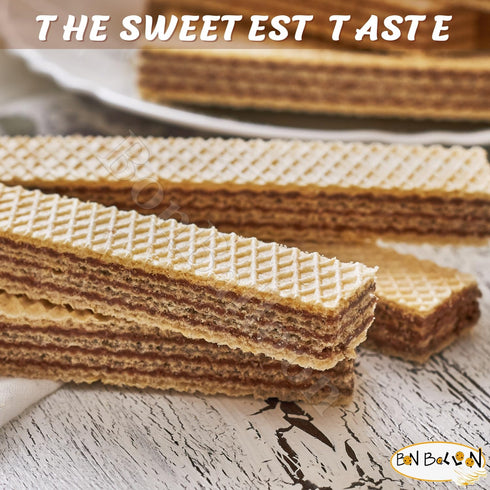 El Shamadan Wafer Biscuits with Premium Chocolate Cookies Roll Wafers - 12 Pcs Delicious Sweet Snacks