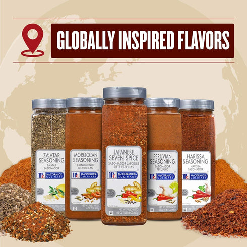 McCormick Culinary Za'atar Seasoning, 12.5 oz Container, Adds Middle Eastern Flavor to Various Dishes