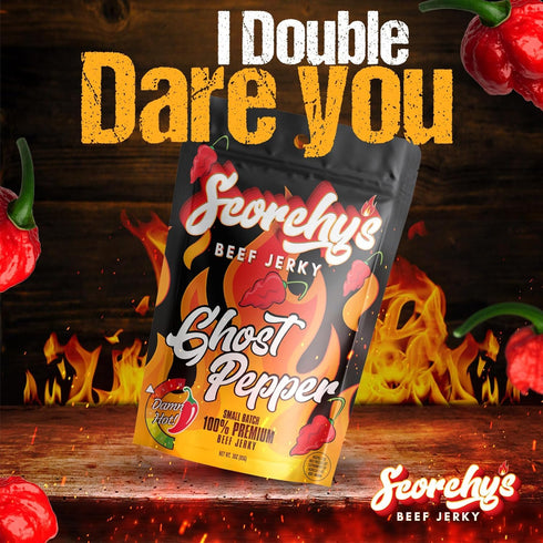 Scorchy's Jerky 85g 1 pack | Ghost Pepper Beef Jerky | Hand-Crafted | Spicy Protein Snack | Low Calorie and Low Fat | |