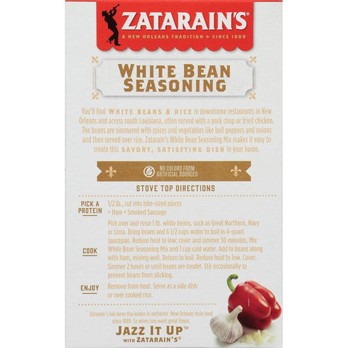 2.4 oz (Pack 8) Zatarain's White Bean Seasoning