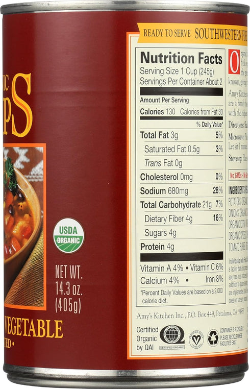 14.3 Oz Amy's Organic Soup Fire Roasted Southwestern Vegetable
