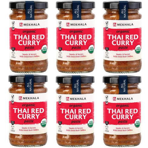 Mekhala Organic Thai Red Curry Paste. VEGAN. GLUTEN-FREE. NO ADDED SUGAR. Versatile.