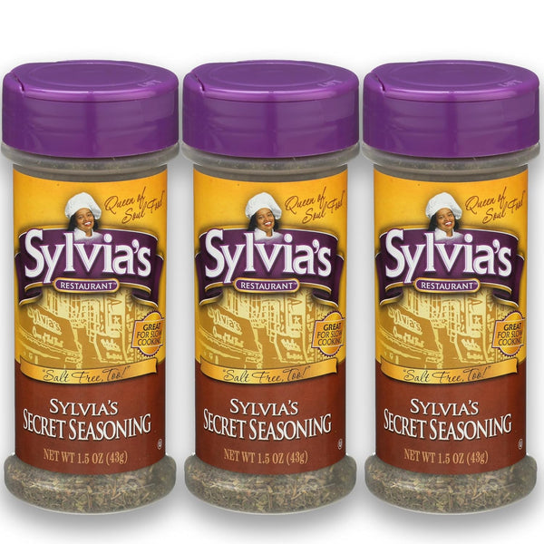 Sylvia’s Secret Seasoning, All-Purpose Seasoning Mix for Soups, Stews, Chicken, 1.5oz, Pack of 3