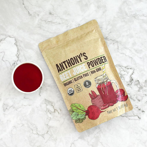 1 lb, Anthony's Organic Beet Root Juice Powder, Gluten Free, Non GMO, Vegan Friendly
