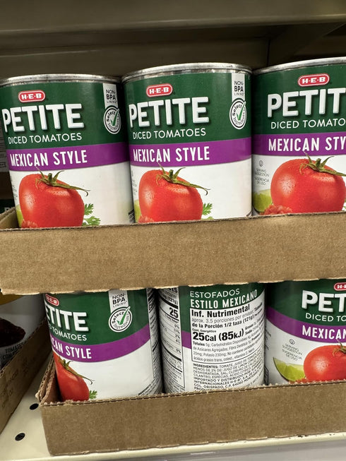 Generic HEB Mexican Style Petite Diced Tomatoes 14.5 oz 4 Cans