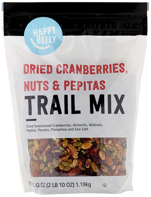 Amazon Brand - Happy Belly Dried Cranberries, Nuts & Pepitas Trail Mix,