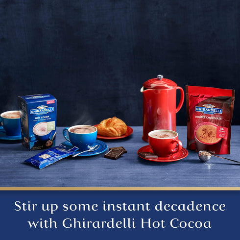 0.85 oz Packets, 43 Packets) Ghirardelli Double Chocolate Hot Cocoa Mix, Approximately (Approximately with Cocoa Scoop