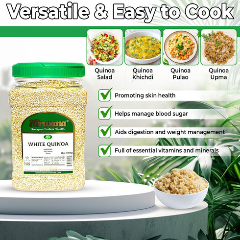 48 oz Quinoa Protein-Rich Superfood | Perfect for Salads, Soups, Rice Pilafs, and More | Ideal Pantry Staple