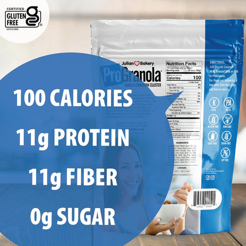 12g 2 15 Julian Bakery ProGranola Cereal | Vanilla Cinnamon | Protein | Paleo | Net Carbs | Gluten-Free | Grain-Free |