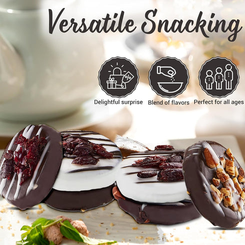 Pastry Perks 6 Mothers Day Gourmet Chocolate-Covered Cookies, Gift Box Sweet Treats for Mom, Grandma, and Women Food