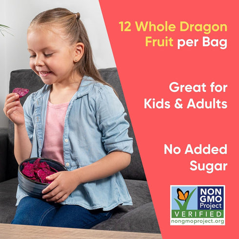 Yammy (5.6oz Pack 4) 1 2g 4g Dried Dragon Fruit Chips for Drinks Refreshers of - Like Freeze Dry Dragonfruit Pieces