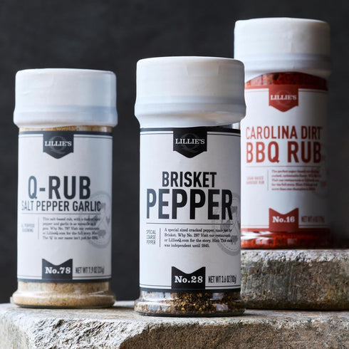 Set (6 oz), (7.9 oz), (3.6 oz) 3-Pack Lillies Q - Rub Trio, BBQ Rub Sampler, Barbeque Rubs & Spices, Rub Seasoning